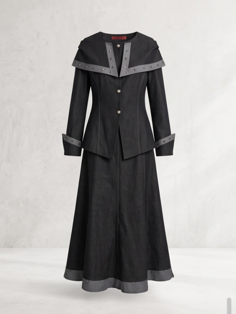 Devine Denim Black and Gray Suit